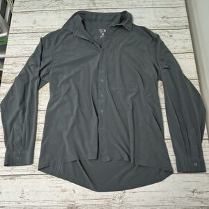 Mountain Hardwear Gray Long Sleeve Casual Shirt Hiking Fishing Men Size Large